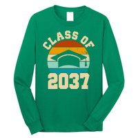 Class Of 2037 Kindergarten Graduation Retro Long Sleeve Shirt