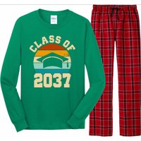 Class Of 2037 Kindergarten Graduation Retro Long Sleeve Pajama Set