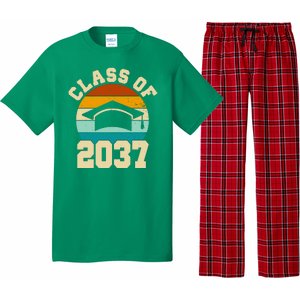 Class Of 2037 Kindergarten Graduation Retro Pajama Set