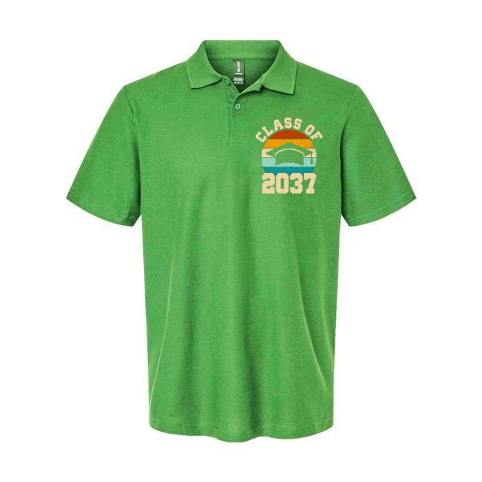 Class Of 2037 Kindergarten Graduation Retro Softstyle Adult Sport Polo