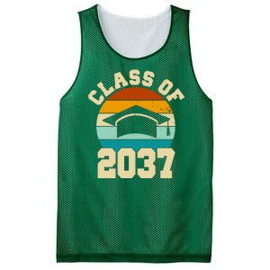 Class Of 2037 Kindergarten Graduation Retro Mesh Reversible Basketball Jersey Tank