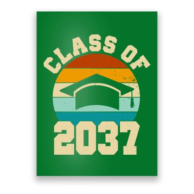 Class Of 2037 Kindergarten Graduation Retro Poster