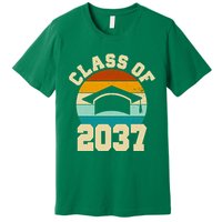 Class Of 2037 Kindergarten Graduation Retro Premium T-Shirt