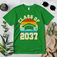 Class Of 2037 Kindergarten Graduation Retro Premium T-Shirt