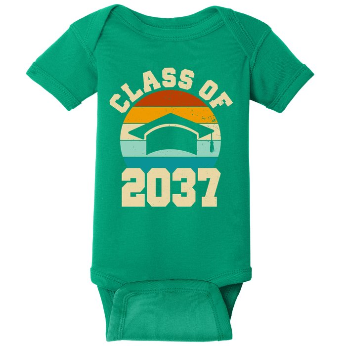 Class Of 2037 Kindergarten Graduation Retro Baby Bodysuit