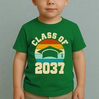 Class Of 2037 Kindergarten Graduation Retro Toddler T-Shirt