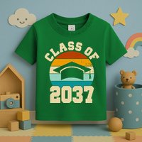 Class Of 2037 Kindergarten Graduation Retro Toddler T-Shirt