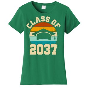 Class Of 2037 Kindergarten Graduation Retro Women's T-Shirt