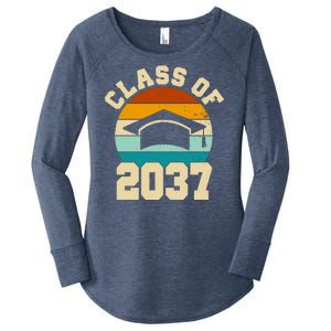 Class Of 2037 Kindergarten Graduation Retro Women's Perfect Tri Tunic Long Sleeve Shirt