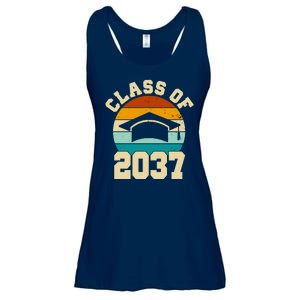 Class Of 2037 Kindergarten Graduation Retro Ladies Essential Flowy Tank