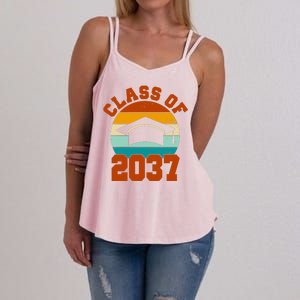 Class Of 2037 Kindergarten Graduation Retro Women's Strappy Tank