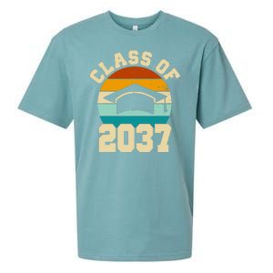 Class Of 2037 Kindergarten Graduation Retro Sueded Cloud Jersey T-Shirt