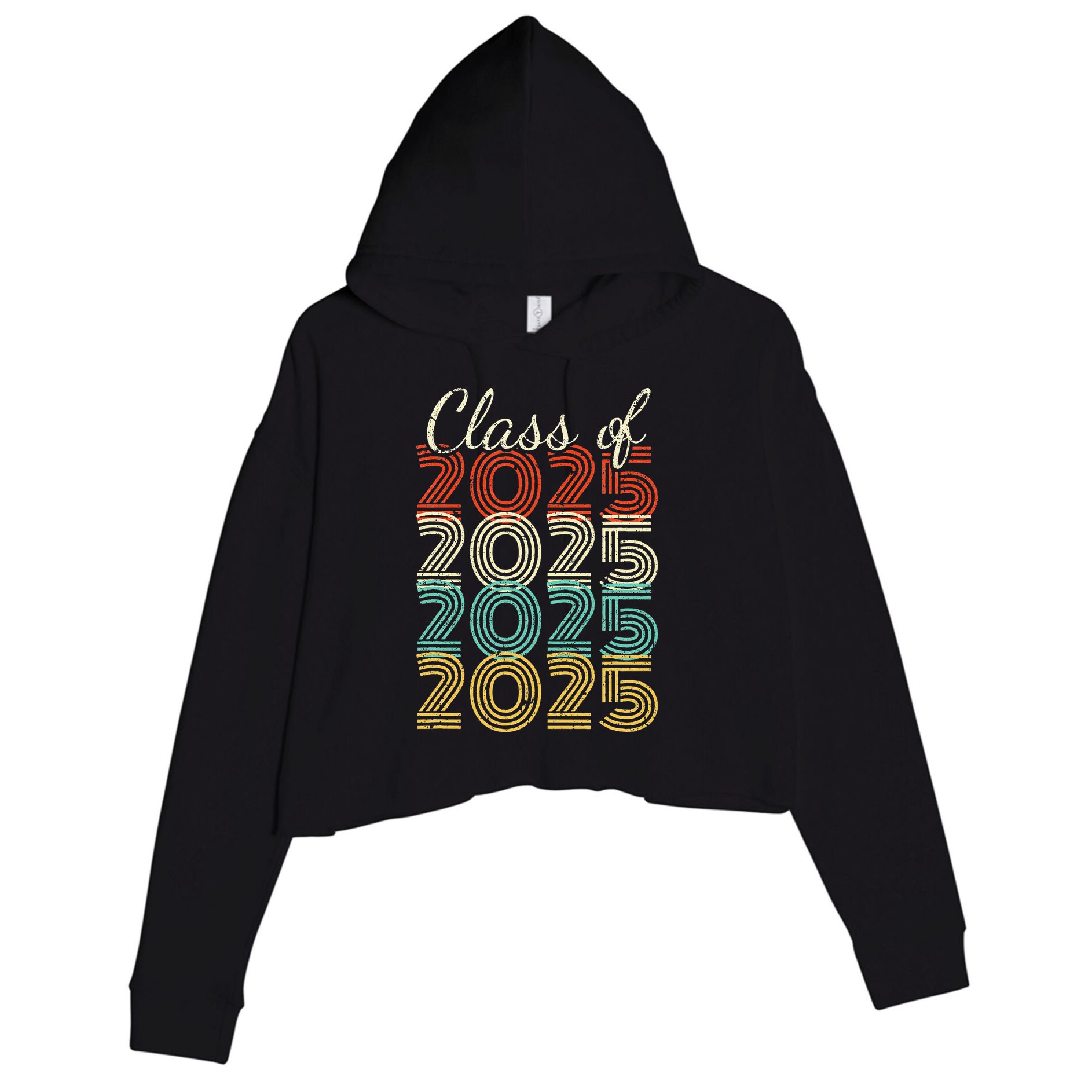 Class Of 2025 Senior 2025 Graduation Crop Fleece Hoodie
