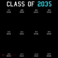 Class Of 2035 Grow With Me Graduation First Day Handprints Impact Tech Backpack