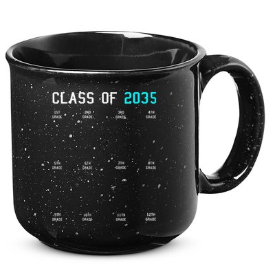 Class Of 2035 Grow With Me Graduation First Day Handprints 15oz Campfire Ceramic Mug