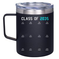 Class Of 2035 Grow With Me Graduation First Day Handprints 12oz Stainless Steel Coffee Mug