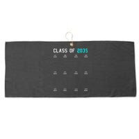 Class Of 2035 Grow With Me Graduation First Day Handprints Large Microfiber Waffle Golf Towel