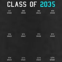 Class Of 2035 Grow With Me Graduation First Day Handprints 25L Jumbo Tote