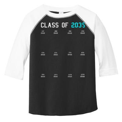 Class Of 2035 Grow With Me Graduation First Day Handprints Toddler Fine Jersey T-Shirt