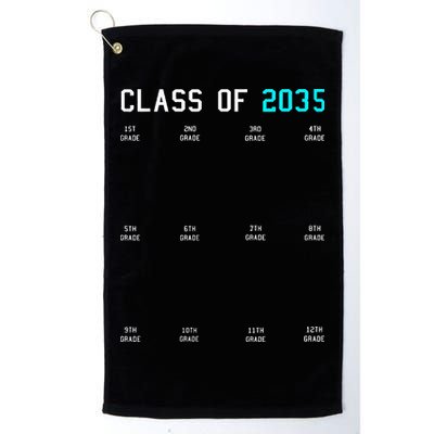 Class Of 2035 Grow With Me Graduation First Day Handprints Golf Towel