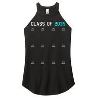 Class Of 2035 Grow With Me Graduation First Day Handprints Women's Perfect Tri Rocker Tank