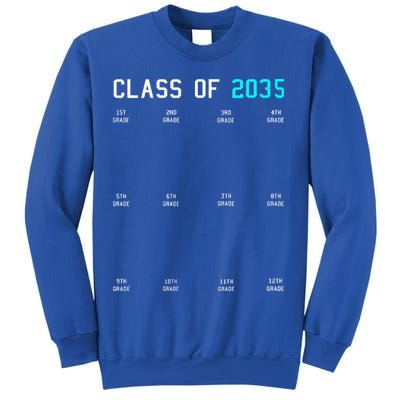 Class Of 2035 Grow With Me Graduation First Day Handprints Sweatshirt