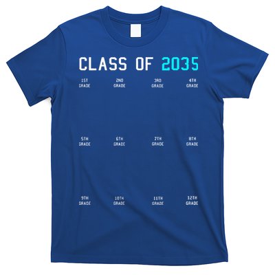 Class Of 2035 Grow With Me Graduation First Day Handprints T-Shirt