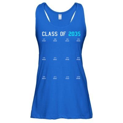 Class Of 2035 Grow With Me Graduation First Day Handprints Ladies Essential Flowy Tank