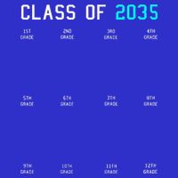 Class Of 2035 Grow With Me Graduation First Day Handprints 16 in Basic Backpack