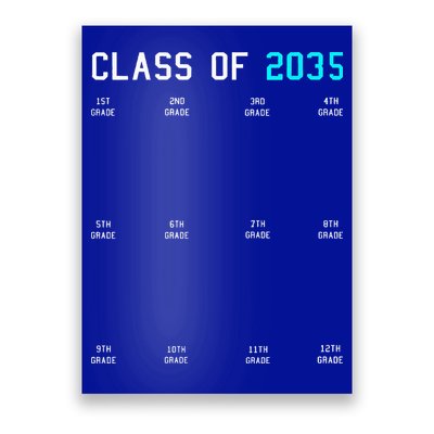 Class Of 2035 Grow With Me Graduation First Day Handprints Poster