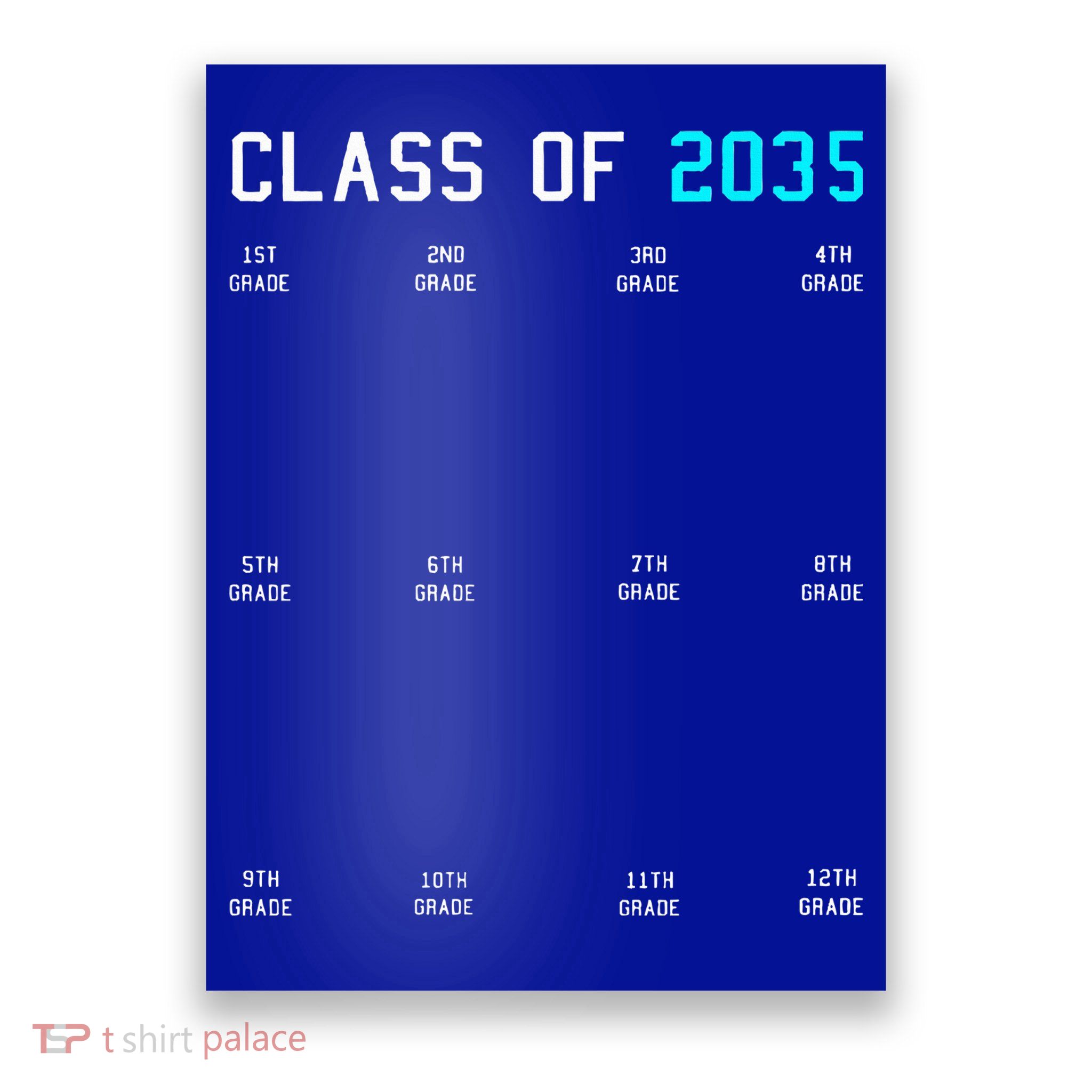 Class Of 2035 Grow With Me Graduation First Day Handprints Poster
