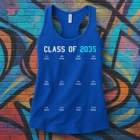 Class Of 2035 Grow With Me Graduation First Day Handprints Womens Tank Top
