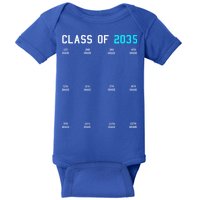 Class Of 2035 Grow With Me Graduation First Day Handprints Baby Bodysuit