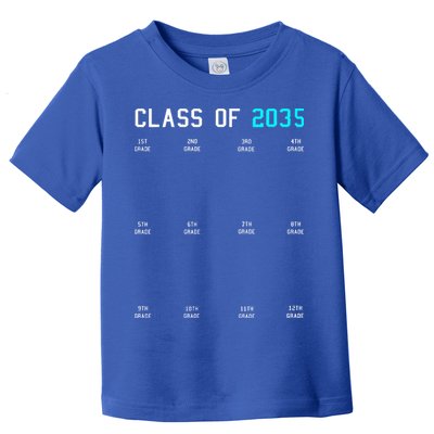 Class Of 2035 Grow With Me Graduation First Day Handprints Toddler T-Shirt