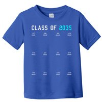 Class Of 2035 Grow With Me Graduation First Day Handprints Toddler T-Shirt