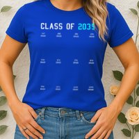 Class Of 2035 Grow With Me Graduation First Day Handprints Womens T-Shirt