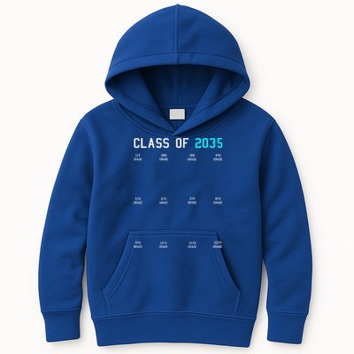 Class Of 2035 Grow With Me Graduation First Day Handprints Kids Hoodie