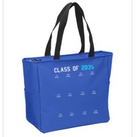 Class Of 2035 Grow With Me Graduation First Day Handprints Zip Tote Bag