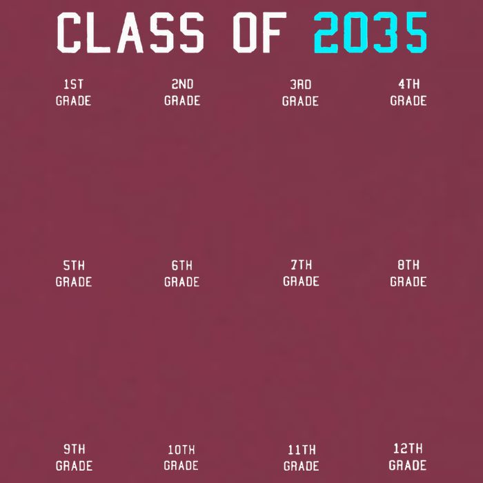 Class Of 2035 Grow With Me Graduation First Day Handprints 16oz Travel Tumbler