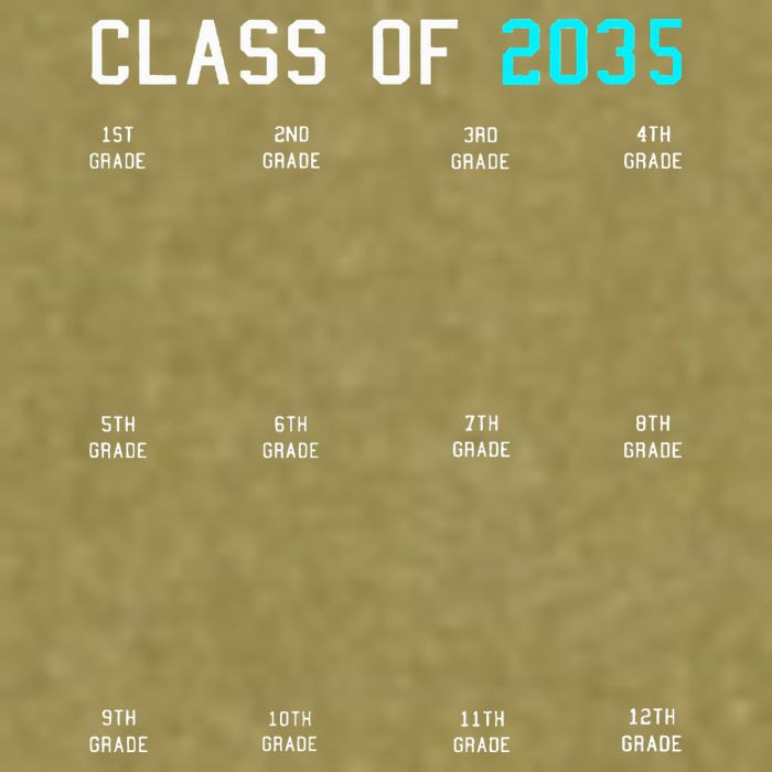 Class Of 2035 Grow With Me Graduation First Day Handprints Garment-Dyed Women's Muscle Tee