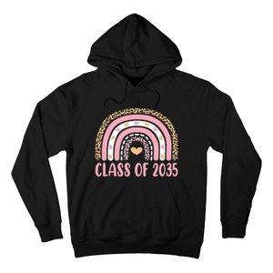 Class Of 2035 Rainbow Leopard Pre-k Grow with Me Graduation Hoodie