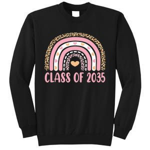 Class Of 2035 Rainbow Leopard Pre-k Grow with Me Graduation Tall Sweatshirt