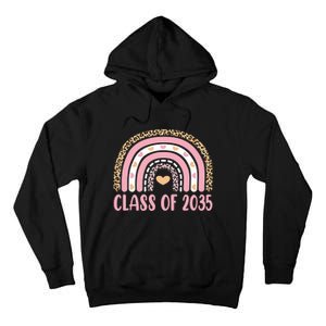 Class Of 2035 Rainbow Leopard Pre-k Grow with Me Graduation Tall Hoodie