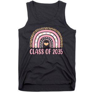 Class Of 2035 Rainbow Leopard Pre-k Grow with Me Graduation Tank Top