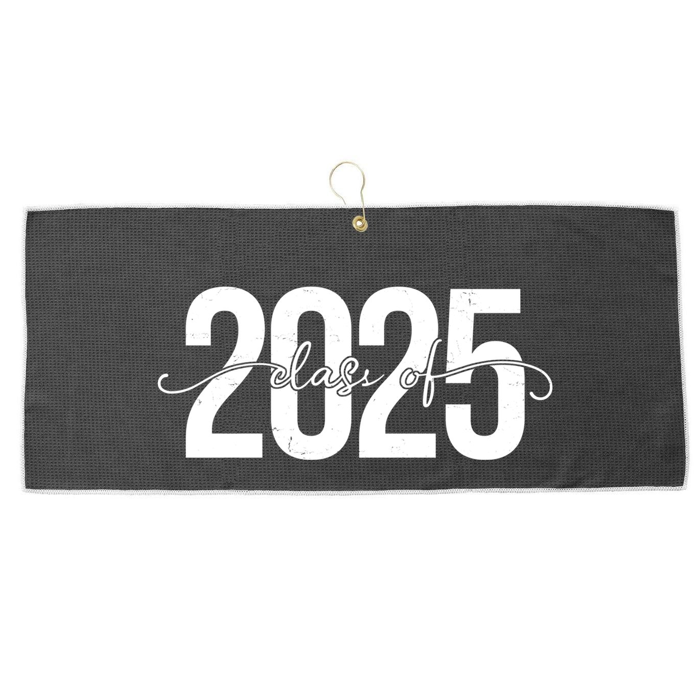 Class Of 2025 Vintage Graduation Large Microfiber Waffle Golf Towel