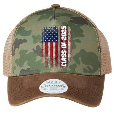 Class Of 2025 Funny Senior 2025 Usa American Flag Legacy Tie Dye Trucker Hat