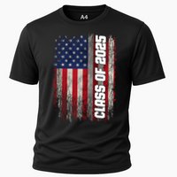 Class Of 2025 Funny Senior 2025 Usa American Flag Cooling Performance Crew T-Shirt
