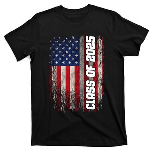 Class Of 2025 Funny Senior 2025 Usa American Flag T-Shirt