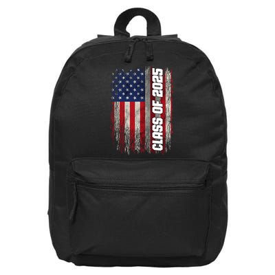 Class Of 2025 Funny Senior 2025 Usa American Flag 16 in Basic Backpack