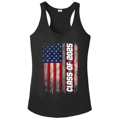 Class Of 2025 Funny Senior 2025 Usa American Flag Ladies PosiCharge Competitor Racerback Tank